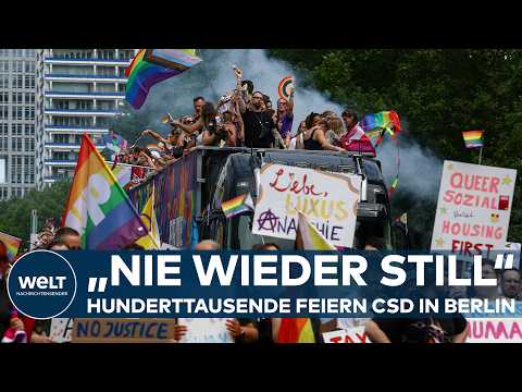 BERLIN: Christopher Street Day - "Nie wieder still" Hunderttausende feiern gegen Hass & Gewalt
