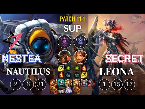 JT Nestea Nautilus vs Secret Leona Sup - KR Patch 11.1