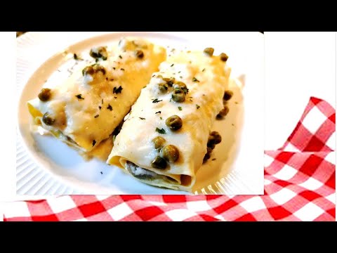 Ricetta: Cannelloni di Primavera ( Besciamella, Ricotta, Piselli e Carciofi )