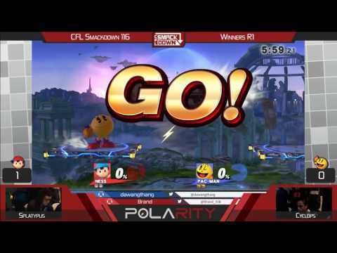 CFL Smackdown 116 WiiU - Splatypus (Ness) vs Cyclops (Pac-Man) - Winners R1