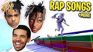 We RECREATED Popular Rap Songs Using Music Blocks In Fortnite! (Mo Bamba, Lucid Dreams, SAD! & MORE)