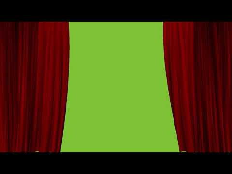 Ultra HD Opening Curtains Green Screen Background | 4K Opening Curtain Green Screen Background Video