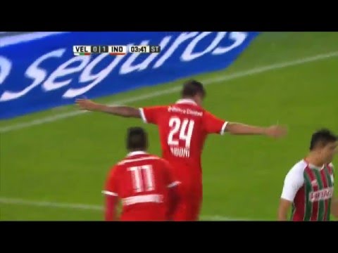Gol de Rigoni. Vélez 0 - Independiente 2. Fecha 11. Primera División 2016.