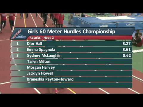 Girls 60m Hurdles Prelim Heat 2 - New Balance Nationals Indoor 2014