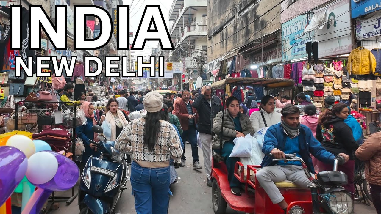 Immersive street-level walking tour through Delhi (Market 10), India, showcasing authentic urban landscapes, local architecture, and the vibrant atmosphere of the city's neighborhoods