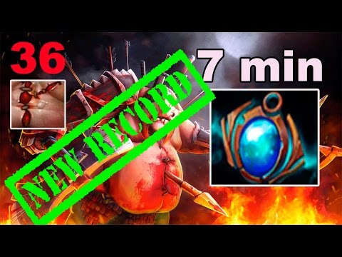 Dota 2:  pudge (Aether Lens) in 7minutes -  X36 ( Flesh Heap)