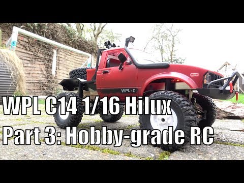 WPL C14  Hilux part 3: fitting hobby-grade RC to kit version