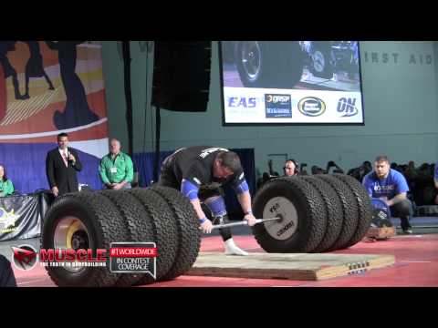 2014 Arnold Strongman Classic Zydrunas Savickas Hummer Tire Deadlift World Record 1,150lbs