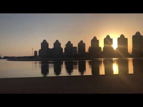 Doha, Qatar, The Pearl, Viva Bahria, Beautiful Sunset