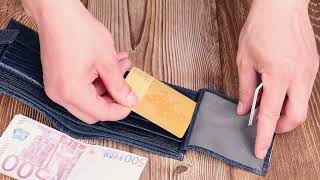 Зручний горизонтальний гаманець для чоловіків із натуральної шкіри з тисненням Canpellini 21887 синій