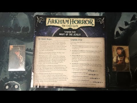 Arkham Horror The Card Game 101: Playthrough  and Tutorial (The Gathering)