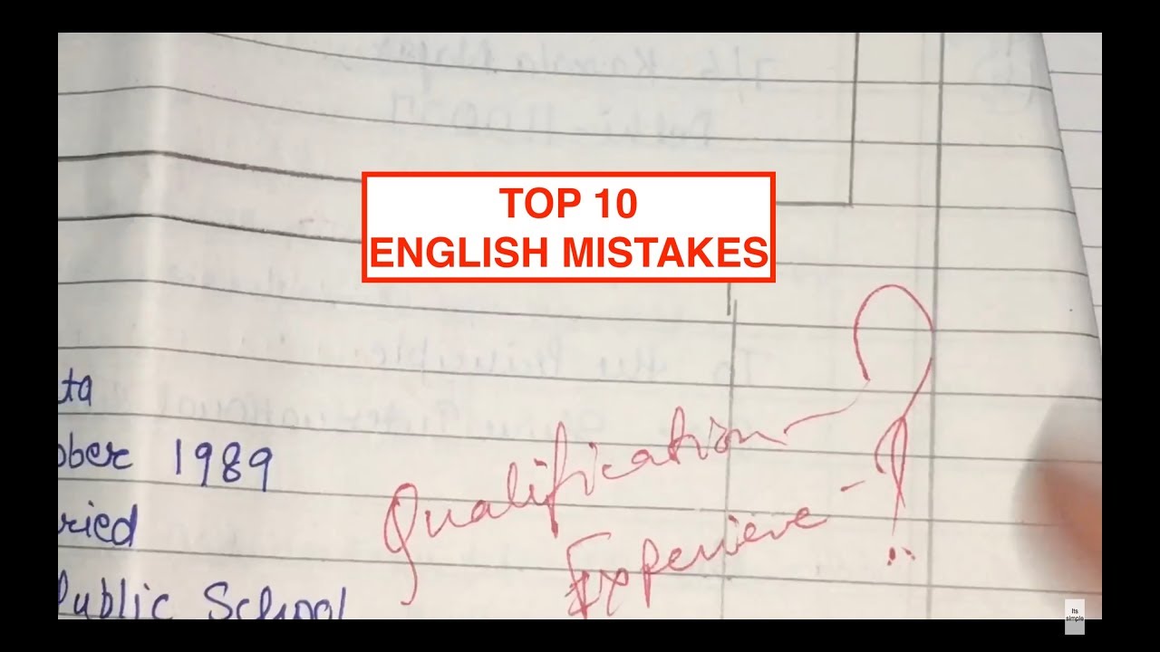 TOP 10 English Exam MISTAKES you should NOT DO in your English Board Exam CLASS-12