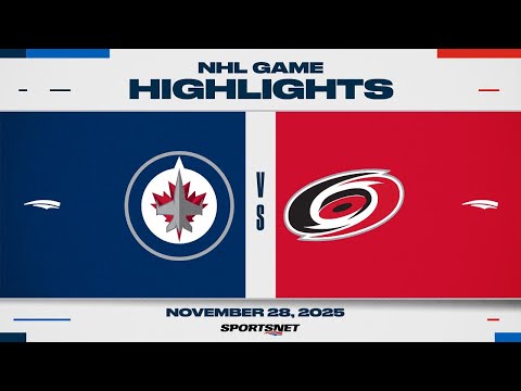 NHL Highlights | Jets vs. Hurricanes - November 28, 2025