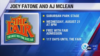 Joey Fatone and AJ McLean to play at the Fair