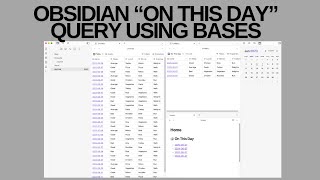 Obsidian - On This Day Query Using Obsidian Bases Feature