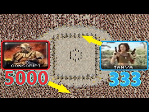 5k Conscripts surrounding Tanya - Same Cost - Red Alert 2