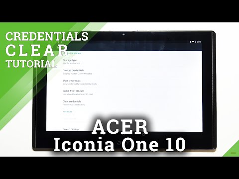 How to Clear Credentials in ACER Iconia One 10 – Erase Certificates