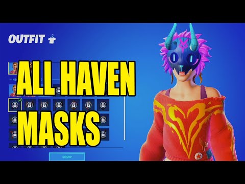 HAVEN All Masks Showcase in Fortnite
