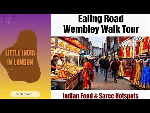 Walking Through Mini India 4K | Ealing Road Wembley | Indian Eateries, Saree Shops & Street Food