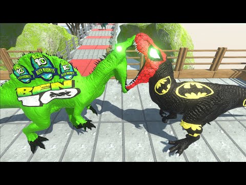 BATSPIDERMAN T REX DEATH CLIMB - Animal Revolt Battle Simulator
