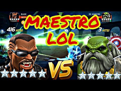 Rank 5 Blade vs Maestro : Labyrinth of legends | Marvel contest of champions