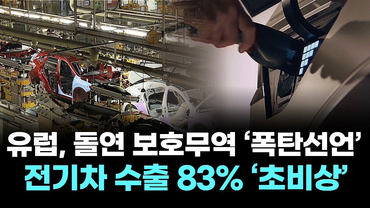 유럽, 돌연 보호무역‘폭탄선언’…전기차 수출 83%‘초비상’