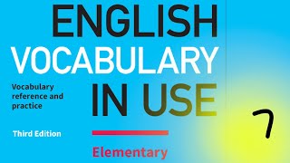 07. Cambridge English Vocabulary In Use || Elementary || Unit 7 || Feelings