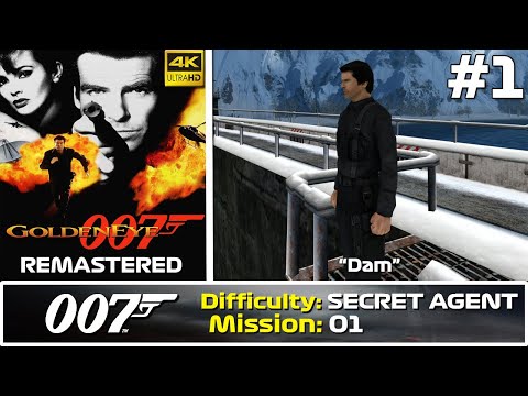 GoldenEye 007 XBLA (2007) 4K Walkthrough | Mission 1: Dam | Secret Agent Playthrough