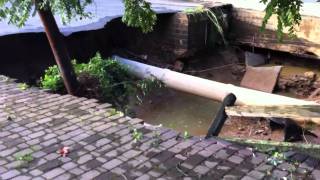 preview picture of video 'Allentown NJ Irene day after flood damage Old Mill'