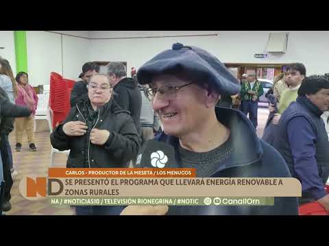 Los Menucos: presentaron un programa para llevar energía renovable a zonas rurales