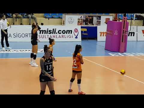 Eczacıbaşı servis antrenmanı Aydın BB maçı