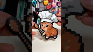 Use perlerbeads to make a super cute cat meme #perlerbeads #diycrafts #catmemes  #pixelart #shorts