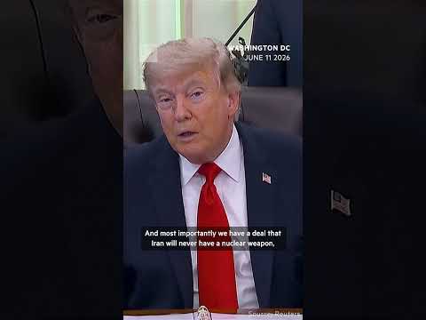 Video thumbnail: Trump says the US has reached a 'great settlement' with Iran | FT #shorts