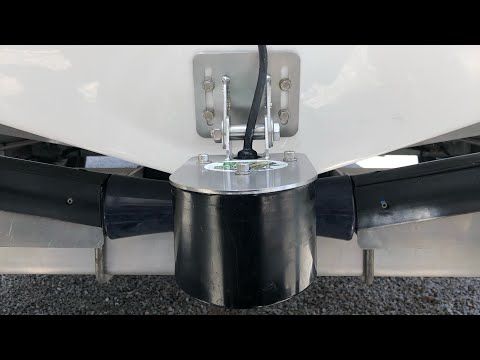 Heavy duty stainless steel transom mount to suit Airmar TM series transducers