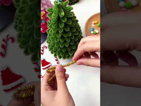 How to make pipe cleaner Christmas tree | chenille stem Christmas tree tutorial | DIY Christmas tree