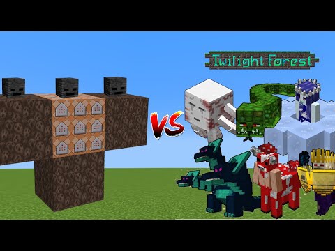 WITHER STORM VS TWILIGHT FOREST MOBS !!
