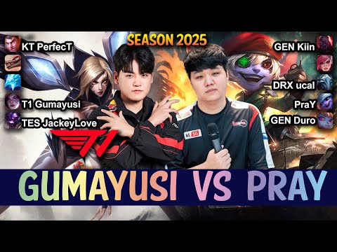PraY TRISTANA vs T1 Gumayusi KAI'SA + TES JackeyLove ALISTAR - Patch 15.7 KR Ranked | lolrec