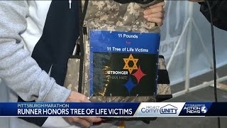 Runner honors Tree of Life victims at Pittsburgh Marathon