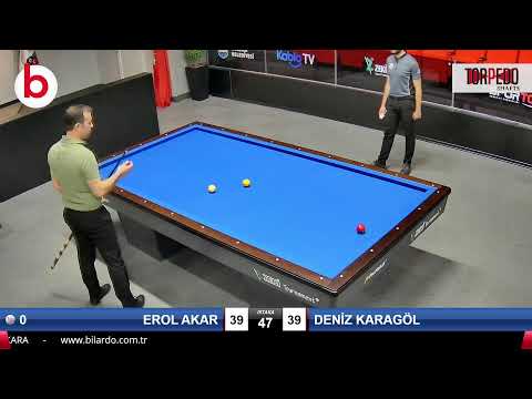 EROL AKAR & DENİZ KARAGÖL Bilardo Maçı - 2022 ERKEKLER 1.ETAP-15.TUR