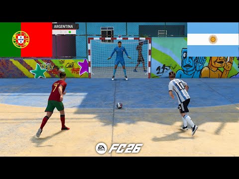 FC 26 VOLTA FOOTBALL | RONALDO VS MESSI | PORTUGAL VS ARGENTINA | PENALTY SHOOTOUT - PS5
