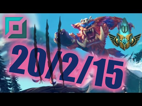 Overfeeded GNAR Toplane FLEX 5er Premade 850k Points Platin I Season 12 Twitch Highlight