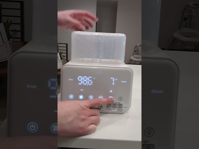 Vídeo relacionado con Grownsy Calentador de biberones para bebé, 10 en 1 para todas las botellas con temporizador, control preciso de la temperatura y apagado automático, calentador de biberones multifuncional para leche