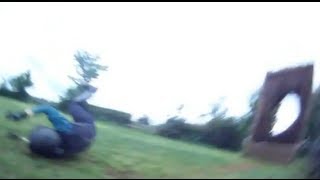 Slow Motion Horse Fall - Helmet Cam