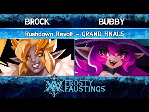 Frosty Faustings XV 2023 Grand Finals - Brock (Zhurong, Urdah) vs BUBBY (Ezzie) - Rushdown Revolt