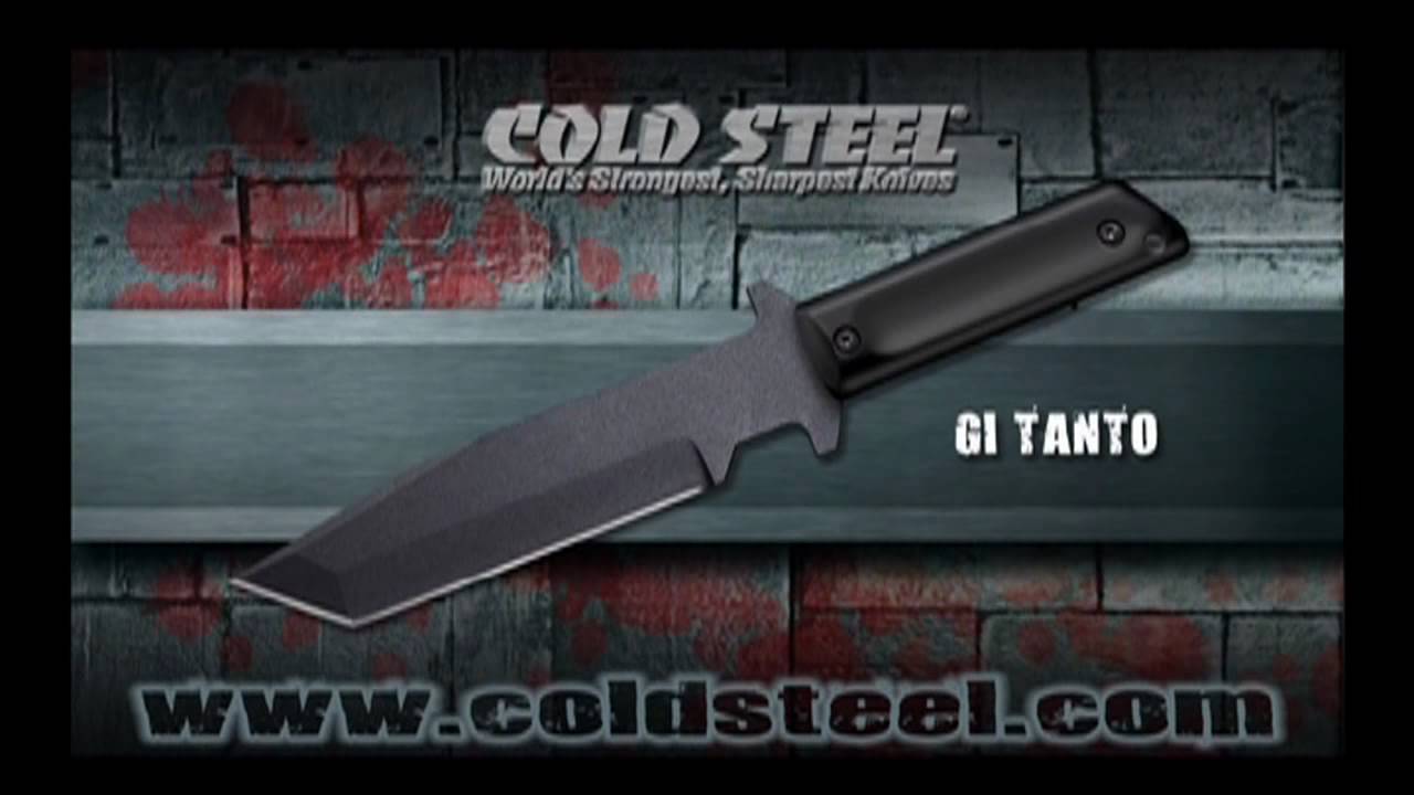 Cold Steel G.I. Tanto Tactical Fixed Blade Knife (7" Black) 80PGTK