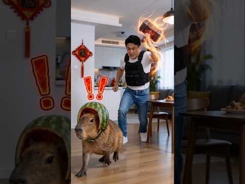 Capybara Stealing Fried Chicken Wings Goes Wrong 🤯 #capybara @ImaStudio_ai