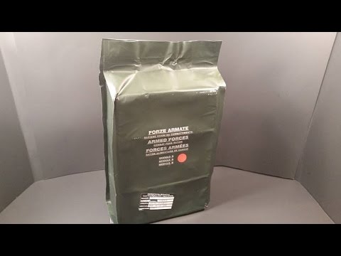 2014 Italian Combat Food Ration 24 Hr MRE Review Module B Top Military Meal Tasting Test