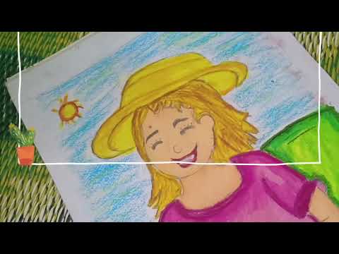 AlvinaHussainlifestyle#drawing of a girl eating ice cream