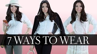 7 Pretty Ways to Wear a White Buttoned Shirt