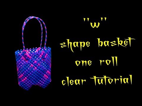 ''w'' shape basket one roll - clear tutorial - part 2 Video